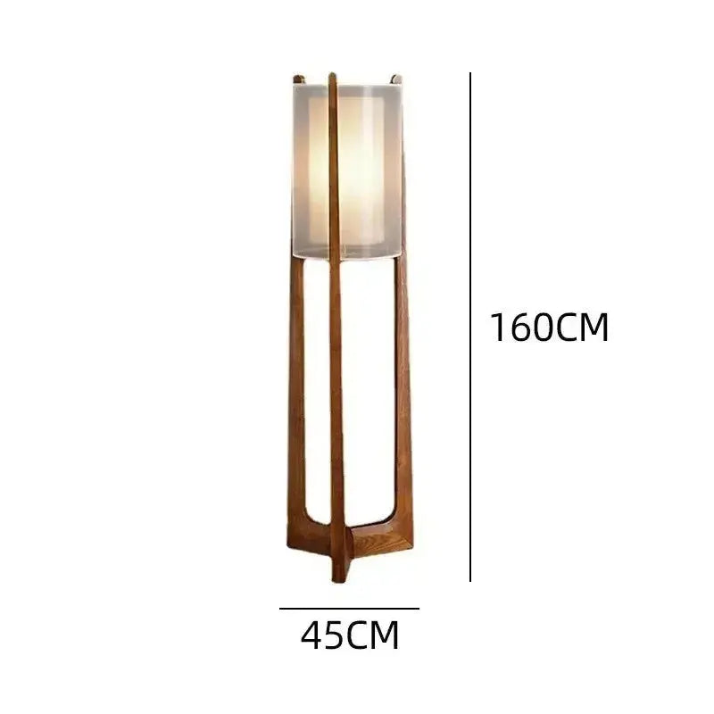 Ingvild – Japanese-Style Solid Wood LED Floor Lamp with Lantern Design Lampasa.com