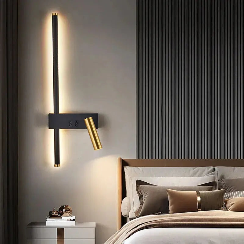 Amalie – Nordic Bedside LED Spot Wall Lamp for Minimalist, Focused Lighting Kozyled
