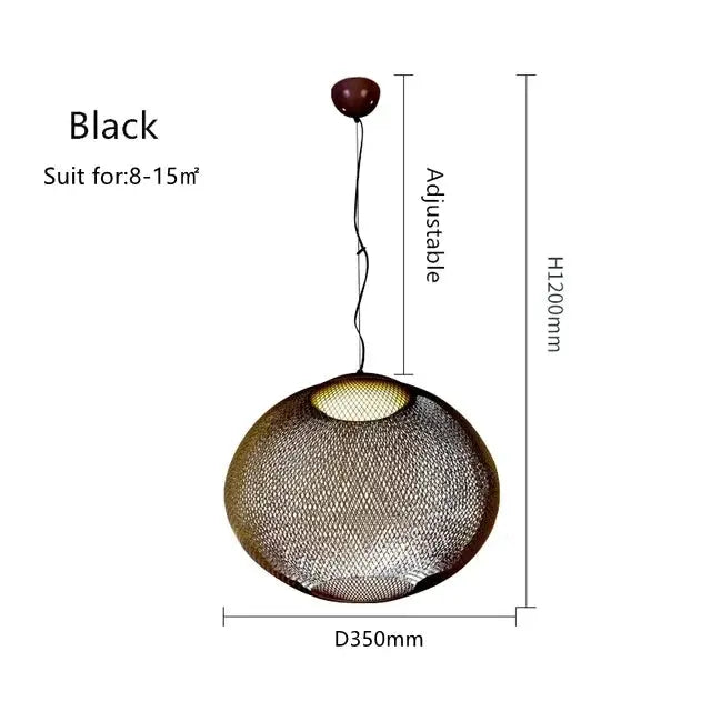 Agnes – Dimmable LED Pendant Light with Modern Metal Mesh Design Kozyled.com