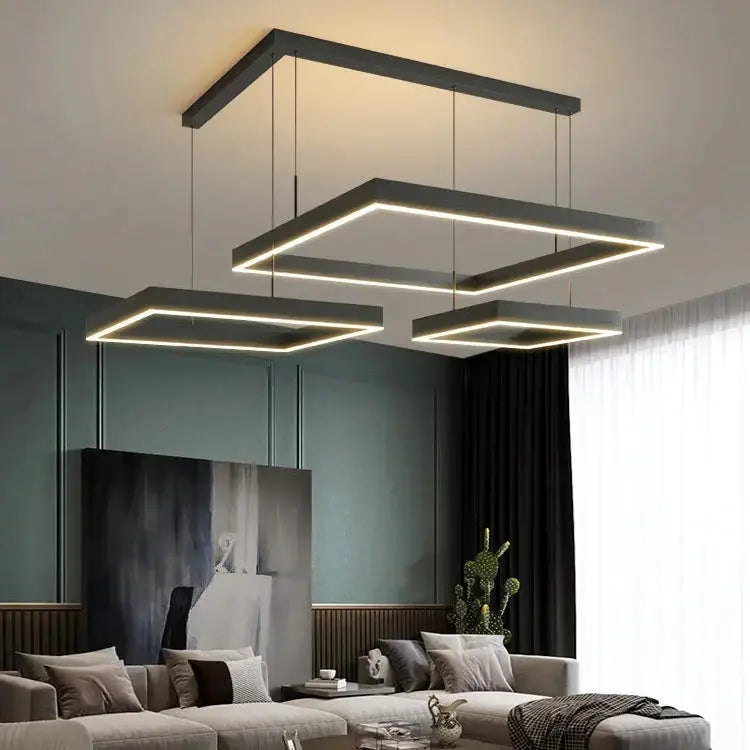 Zerel – Scandinavian Elegant Modern Square Dimmable LED Pendant Lamp Lampasa.com