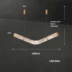Hasteinn – Dimmable LED Pendant Light with Creative Marble Tube Design for Dining Tables and Bars Kozyled.com