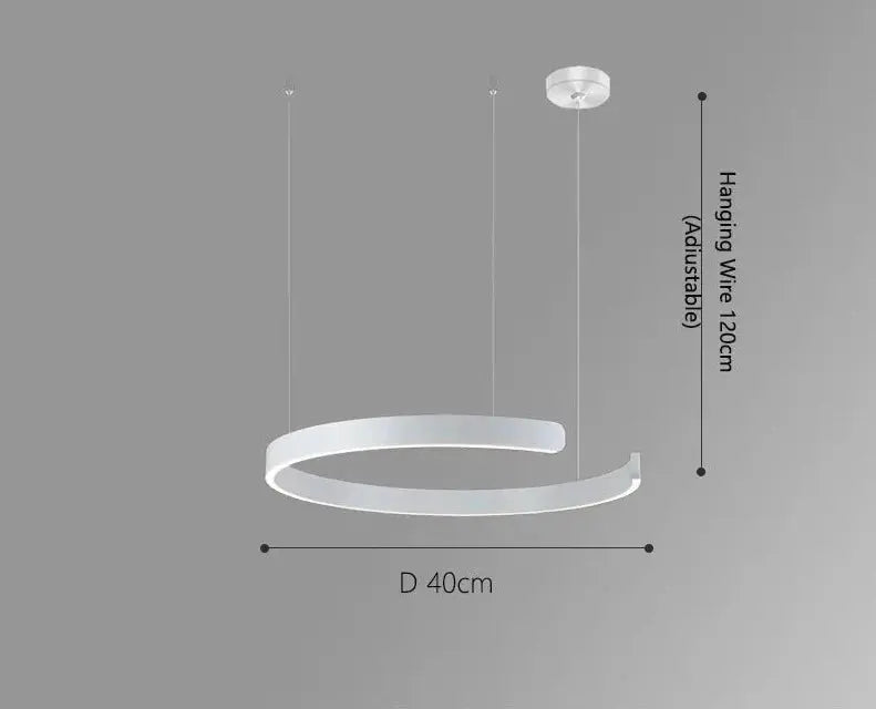 Modern Luxury Ring LED Pendant Lamp Alberte SPINGAR.COM