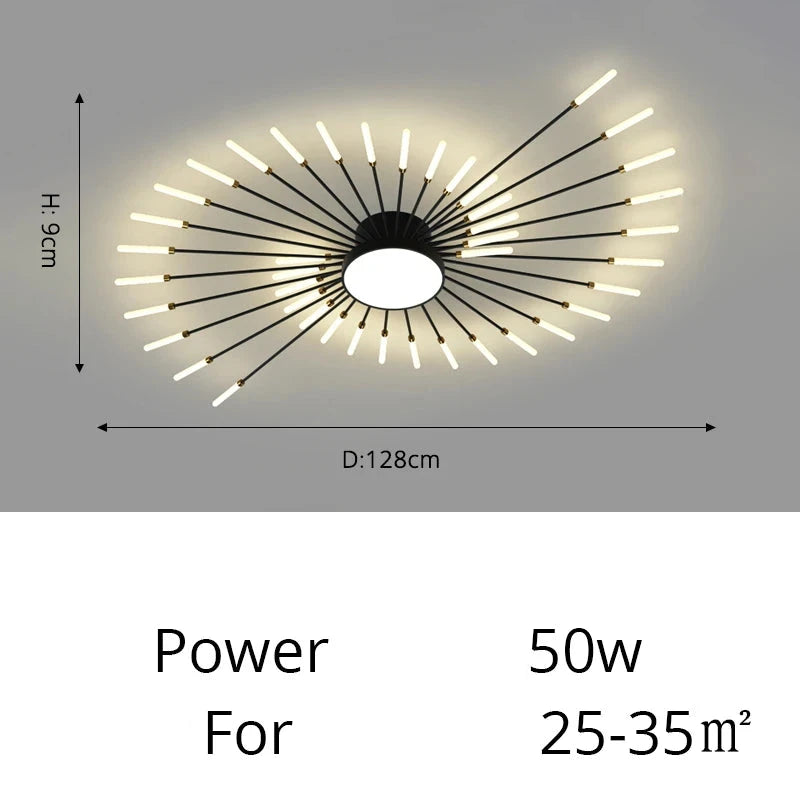 Luxuriöse fächerförmige LED-Deckenleuchte Arlo™