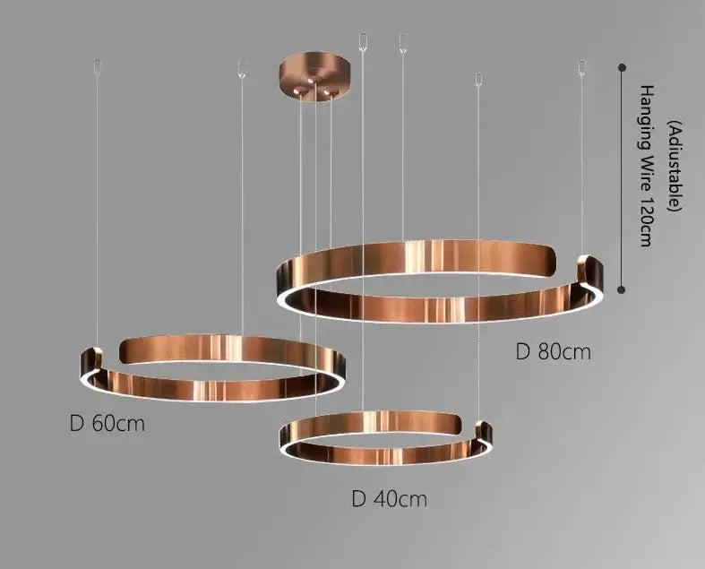 Modern Luxury Ring LED Pendant Lamp Alberte SPINGAR.COM
