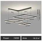 Zerel – Scandinavian Elegant Modern Square Dimmable LED Pendant Lamp Lampasa.com
