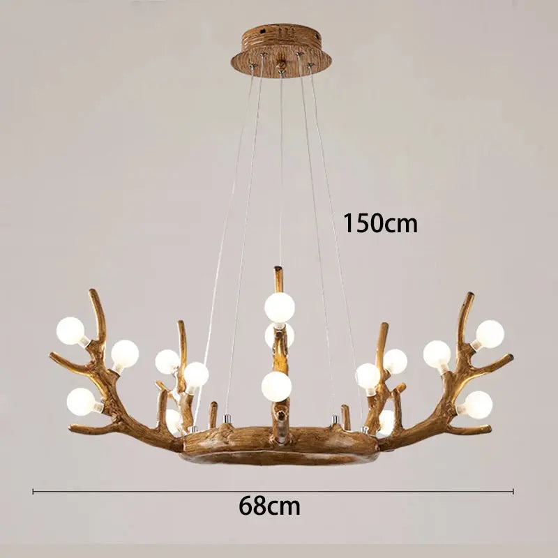 Dane – Rustic Dimmable LED Pendant Light with Tree Branch inspired Design Lampasa.com