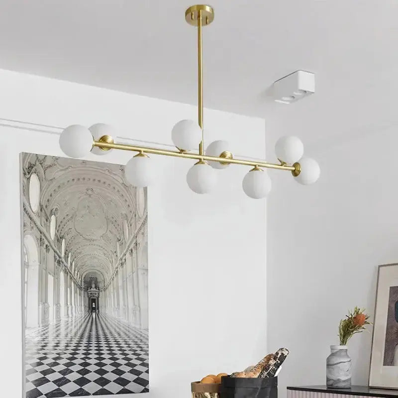 Malin – Scandinavian Frosted Glass Dining Table dimmable LED Pendant Lamp Lampasa.com