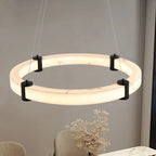 Hjalmar – LED Pendant Light with Elegant Marble Look Finish Lampasa.com