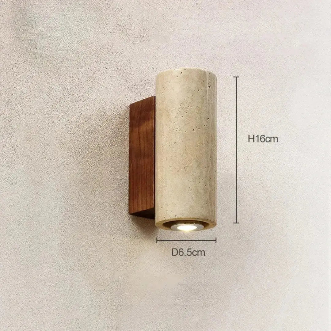 Japandi Travertine Stone Outdoor - indoor LED Wall Lamp – Solvar lampasa.com