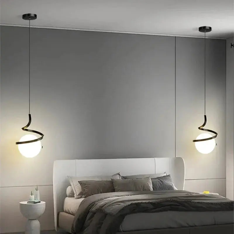 Lunvar – Sophisticated Nordic LED Dimmable Bedside Pendant Lamp Lampasa.com