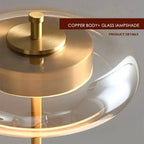 Valora – Elegant Gold Modern Glass LED Table Lamp Lampasa.com
