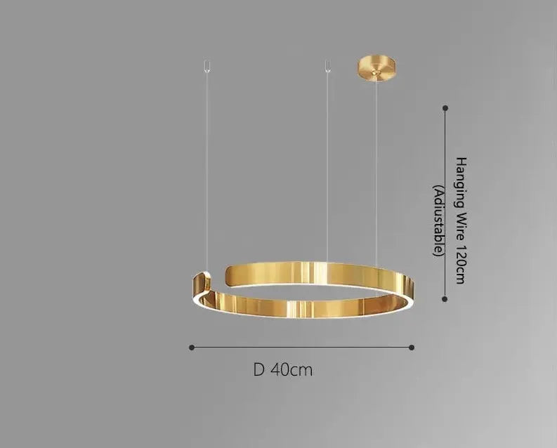 Modern Luxury Ring LED Pendant Lamp Alberte SPINGAR.COM