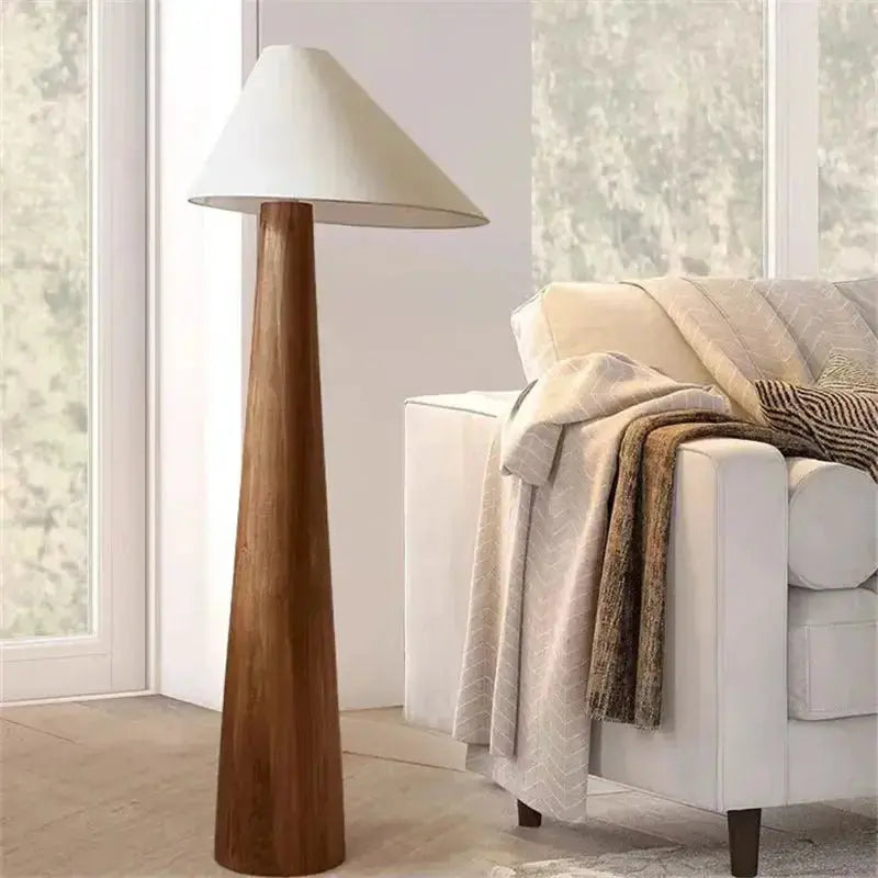 Elis – Tapered Oak Wood LED Table Lamp for Natural Interiors Lampasa.com
