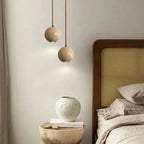 Lennart – Round Cave Stone Sphere LED Pendant Lamp for Natural, Sculptural Lighting Kozyled