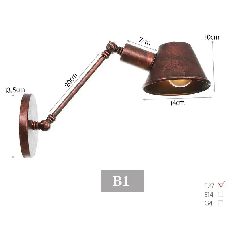 Branson – Modern Rustic LED Wall Light in Black Vintage Finish Lampasa.com