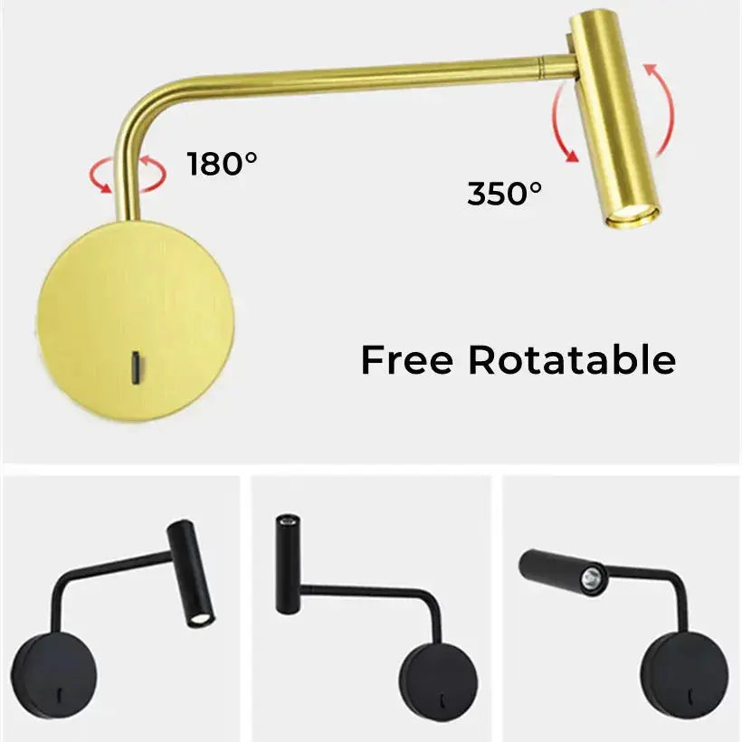 Nivor – Elegant Adjustable Swing Arm Wall Lamp Lampasa.com