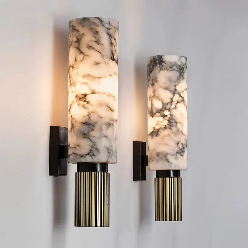 Maja – Modern Luxury LED Wall Lamp with Natural Marble Accent Kozyled
