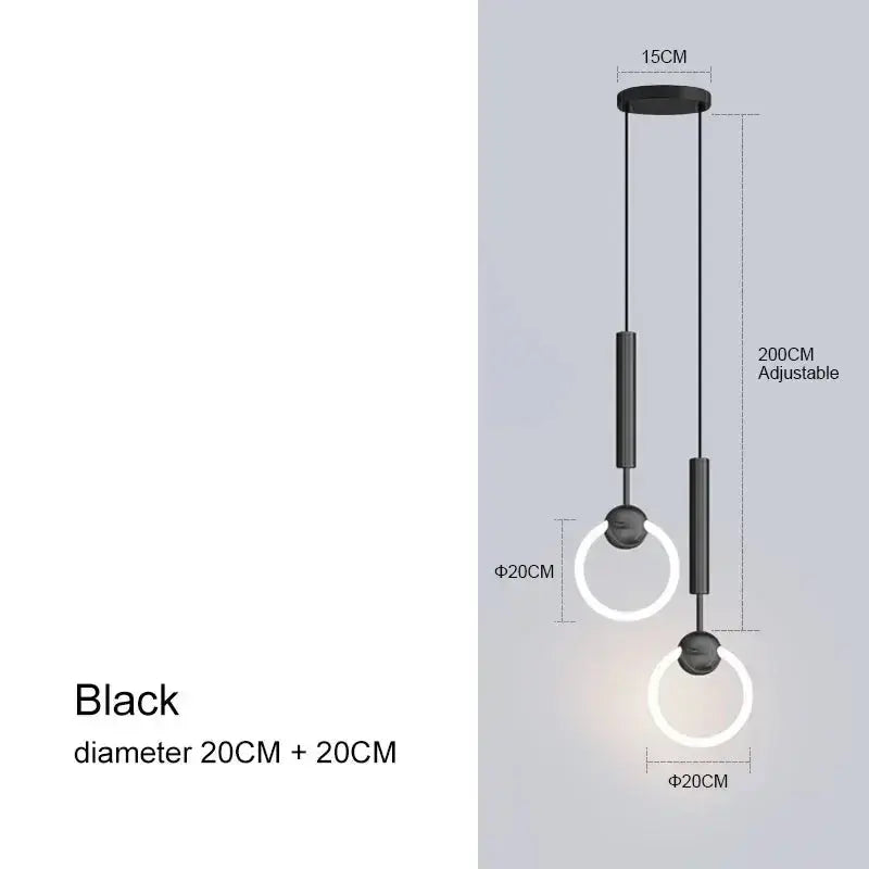 Myntor – Unique Modern LED Ring Bedside/ Corner Pendant lamp Lampasa.com