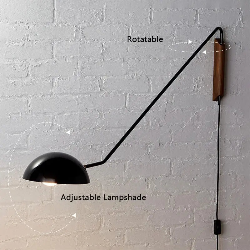 Postmodern Long Arm Study, Hotel, Reading LED  Wall Lamp Rayne SPINGAR.COM