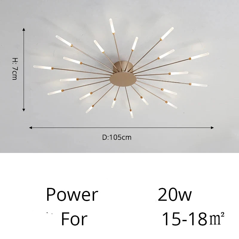 Luxuriöse fächerförmige LED-Deckenleuchte Arlo™