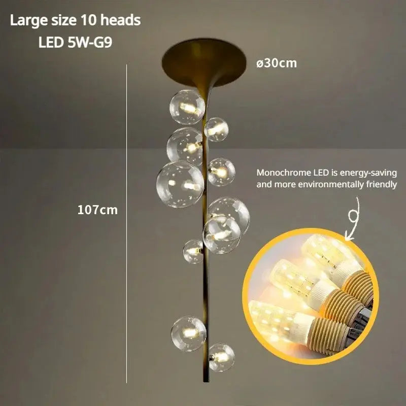 Alfred – Modern Minimalist LED Pendant Light with Glass Ball Design for Ceilings Kozyled.com