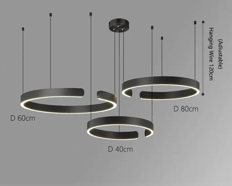 Modern Luxury Ring LED Pendant Lamp Alberte SPINGAR.COM