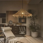 Henrick – Handmade Rattan LED Pendant Light for Natural and Boho Interiors Kozyled.com