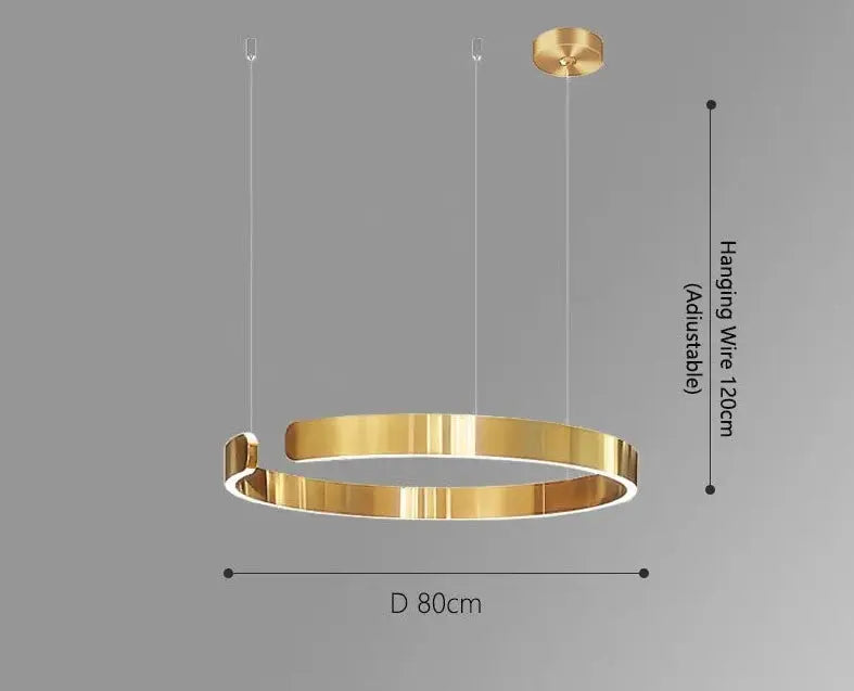 Modern Luxury Ring LED Pendant Lamp Alberte SPINGAR.COM