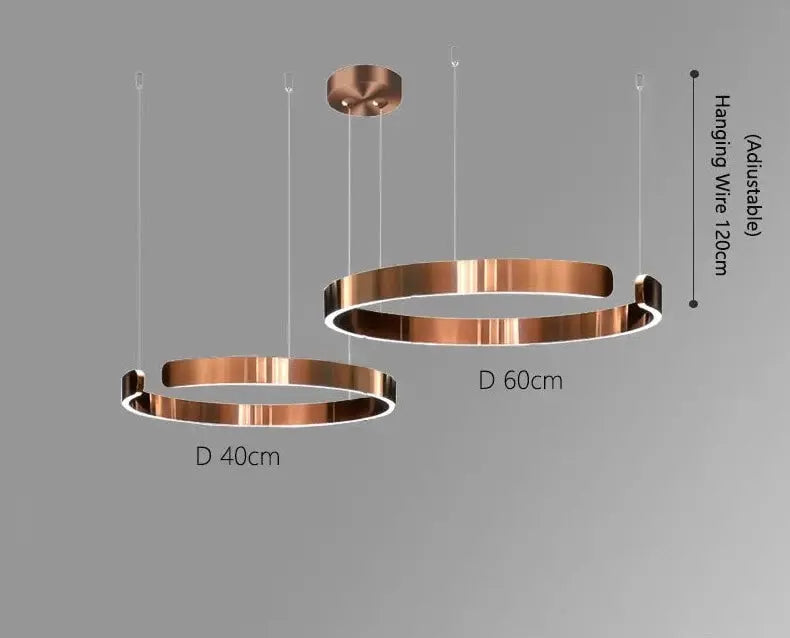 Modern Luxury Ring LED Pendant Lamp Alberte SPINGAR.COM