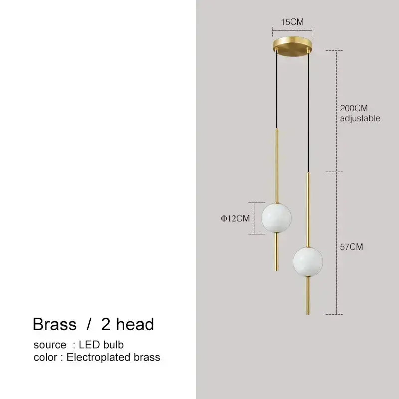 Vornel – Unique Minimalist Frosted Glass Bedside/ corner LED Pendant Lamp Lampasa.com