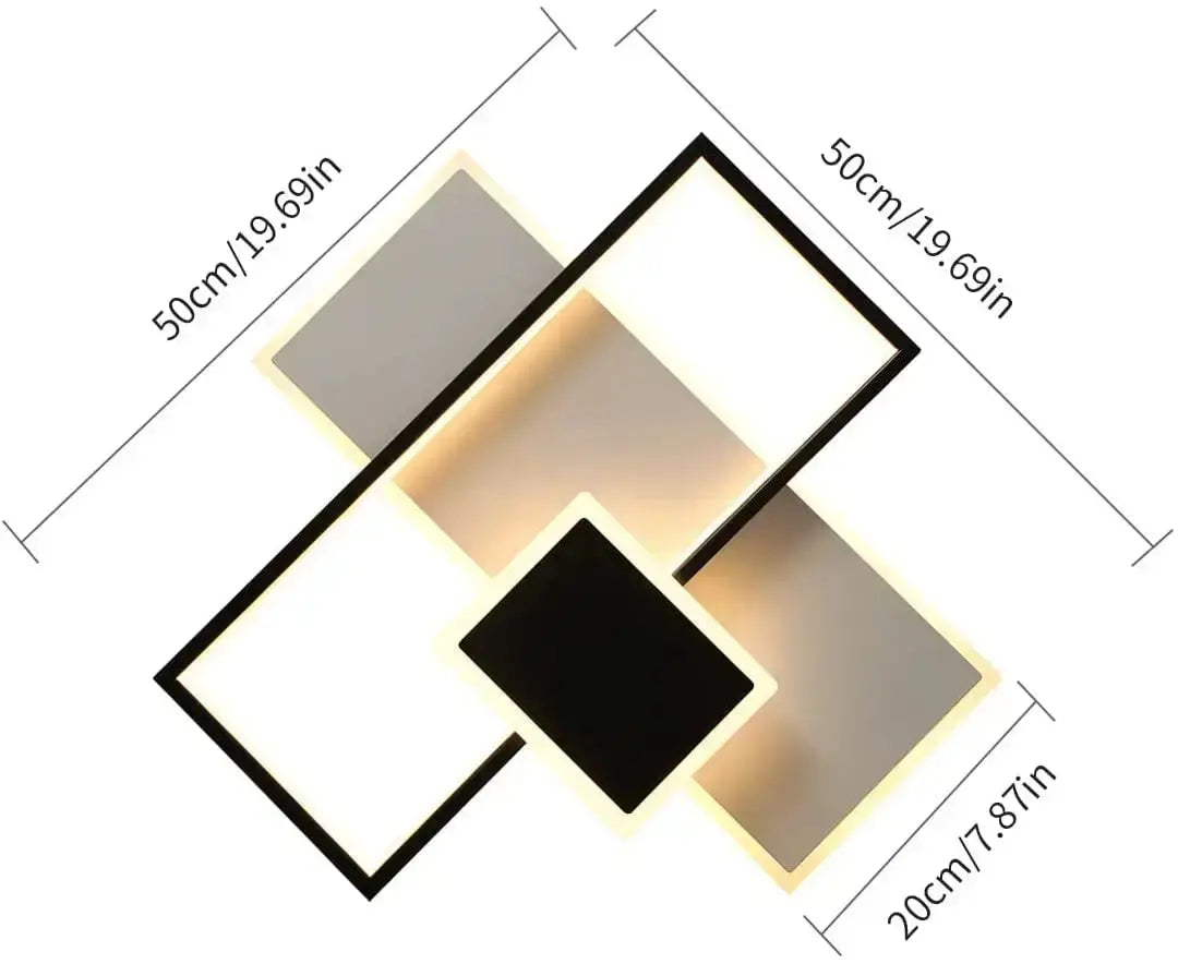 Vynric – Modern Square Design Dimmable LED Ceiling Lamp Lampasa.com