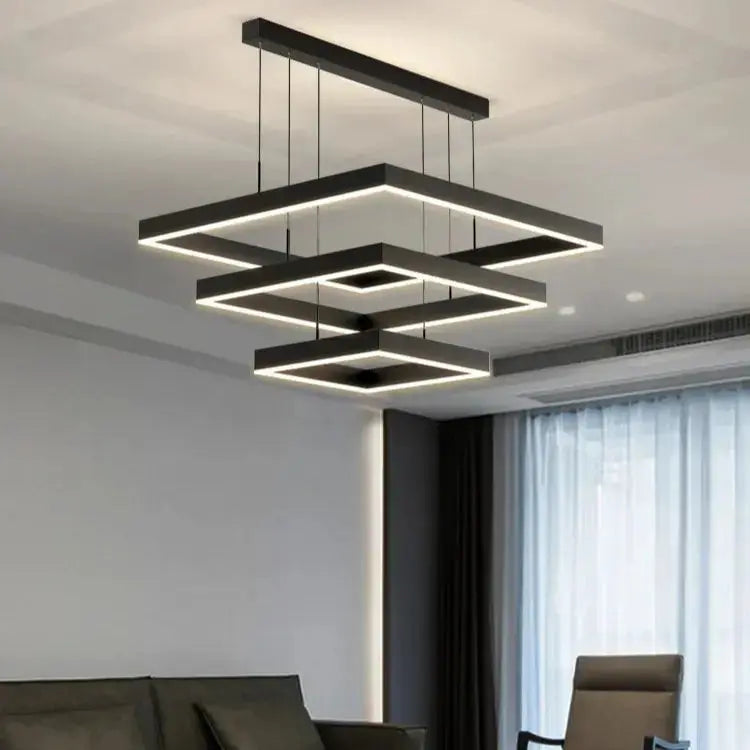 Zerel – Scandinavian Elegant Modern Square Dimmable LED Pendant Lamp Lampasa.com