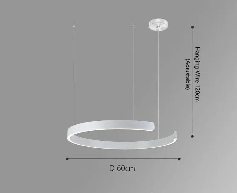 Modern Luxury Ring LED Pendant Lamp Alberte SPINGAR.COM