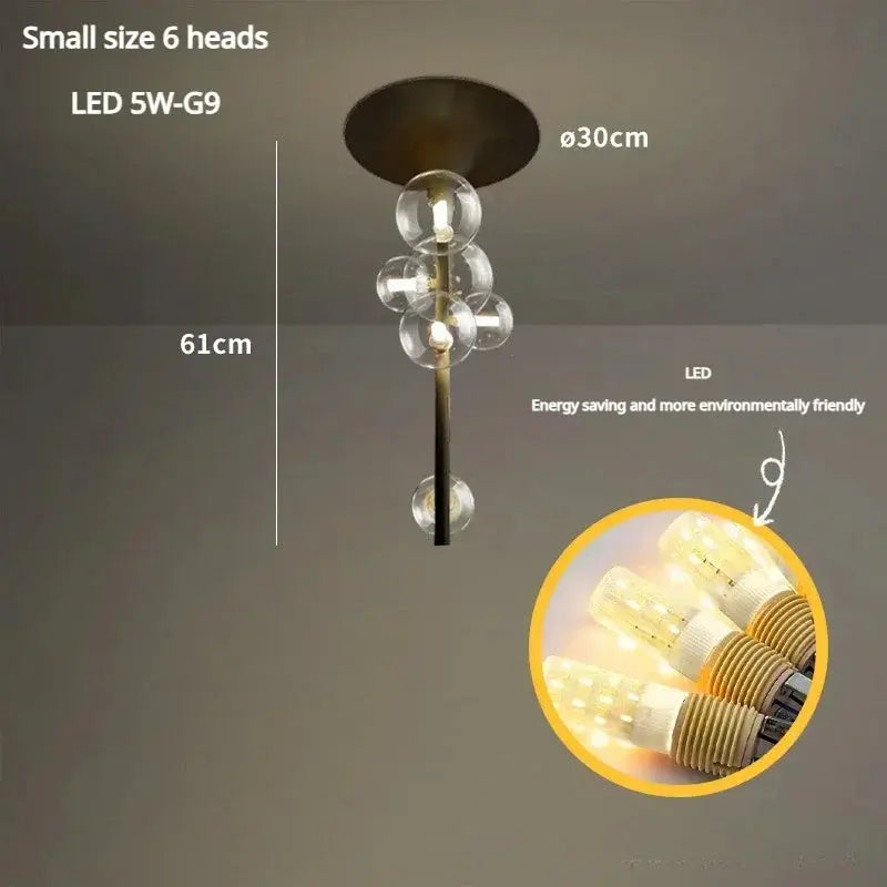 Alfred – Modern Minimalist LED Pendant Light with Glass Ball Design for Ceilings Kozyled.com