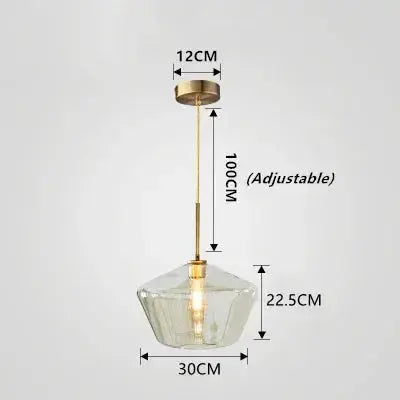 Orya – Artistic Modern Amber Glass LED Pendant Lamp Lampasa.com