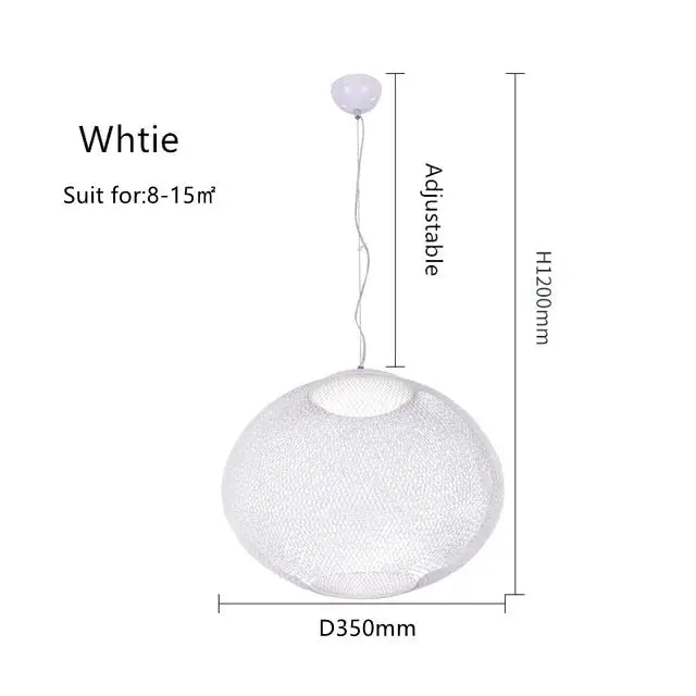 Agnes – Dimmable LED Pendant Light with Modern Metal Mesh Design Kozyled.com