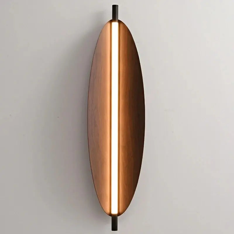 Imitation Wood Elliptical Classic LED Wall Lamp Jens SPINGAR.COM