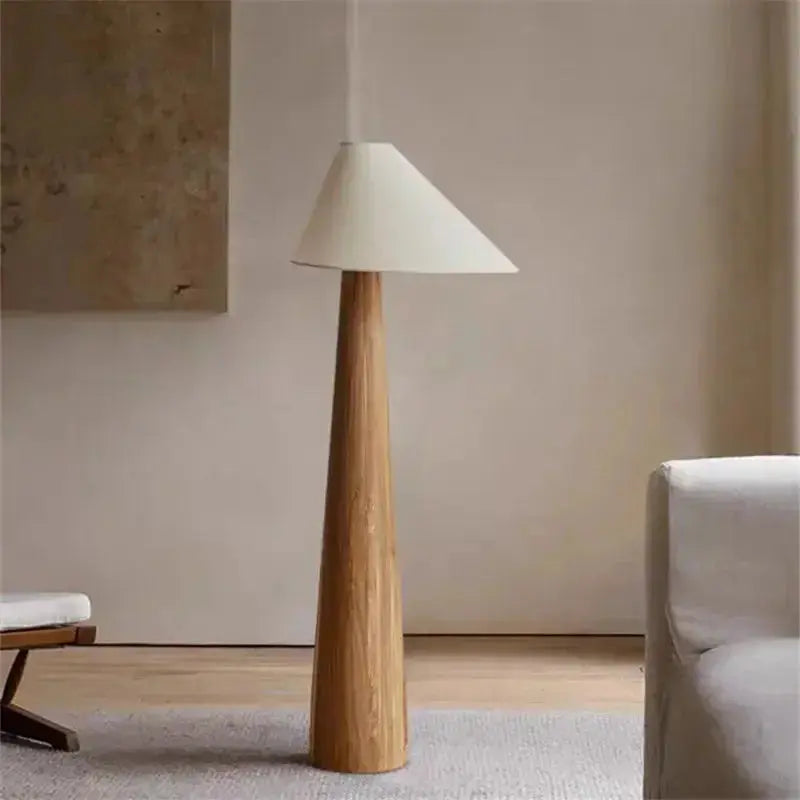 Elis – Tapered Oak Wood LED Table Lamp for Natural Interiors Lampasa.com