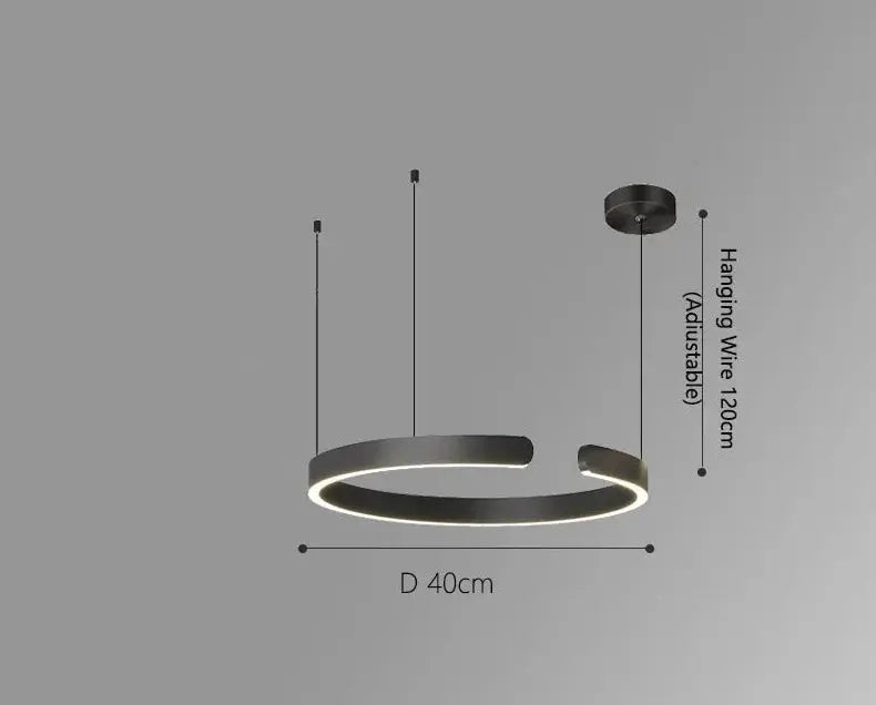 Modern Luxury Ring LED Pendant Lamp Alberte SPINGAR.COM