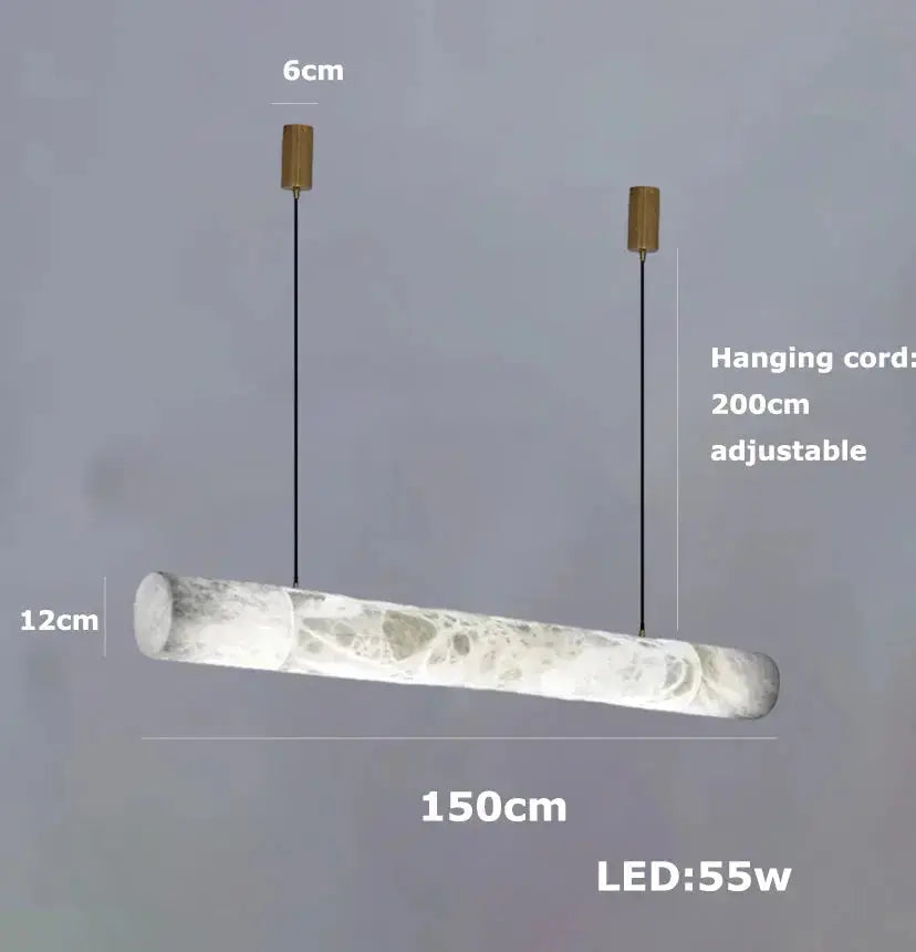 Hasteinn – Dimmable LED Pendant Light with Creative Marble Tube Design for Dining Tables and Bars Kozyled.com