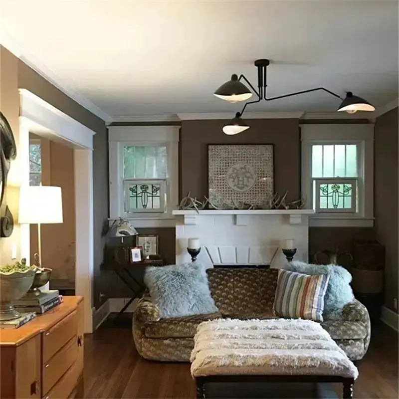 Asa – Industrial Retro LED Ceiling Light with Adjustable Long Arm Design Lampasa.com