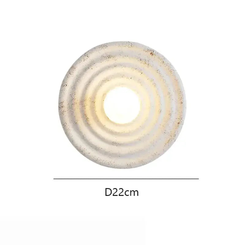 Fien – Wabi-Sabi Style Round LED Wall Light for Ambient Interior Lighting Lampasa.com