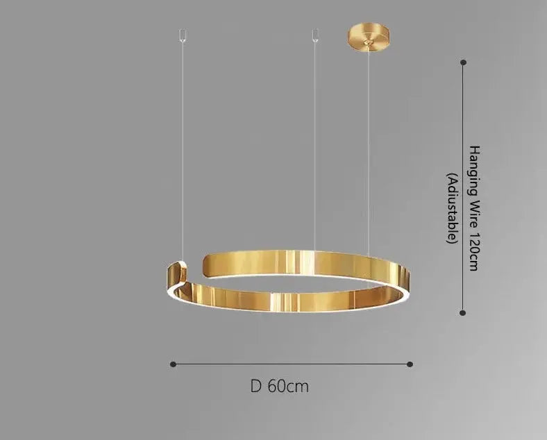 Modern Luxury Ring LED Pendant Lamp Alberte SPINGAR.COM