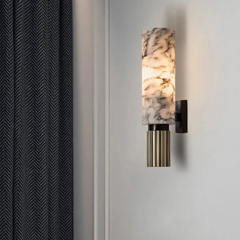 Maja – Modern Luxury LED Wall Lamp with Natural Marble Accent Kozyled