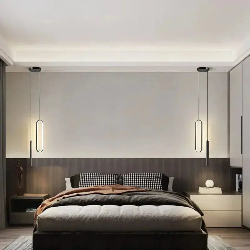 Ovrin – Modern Minimalist Oval & Spot LED Pendant Lamp Lampasa.com