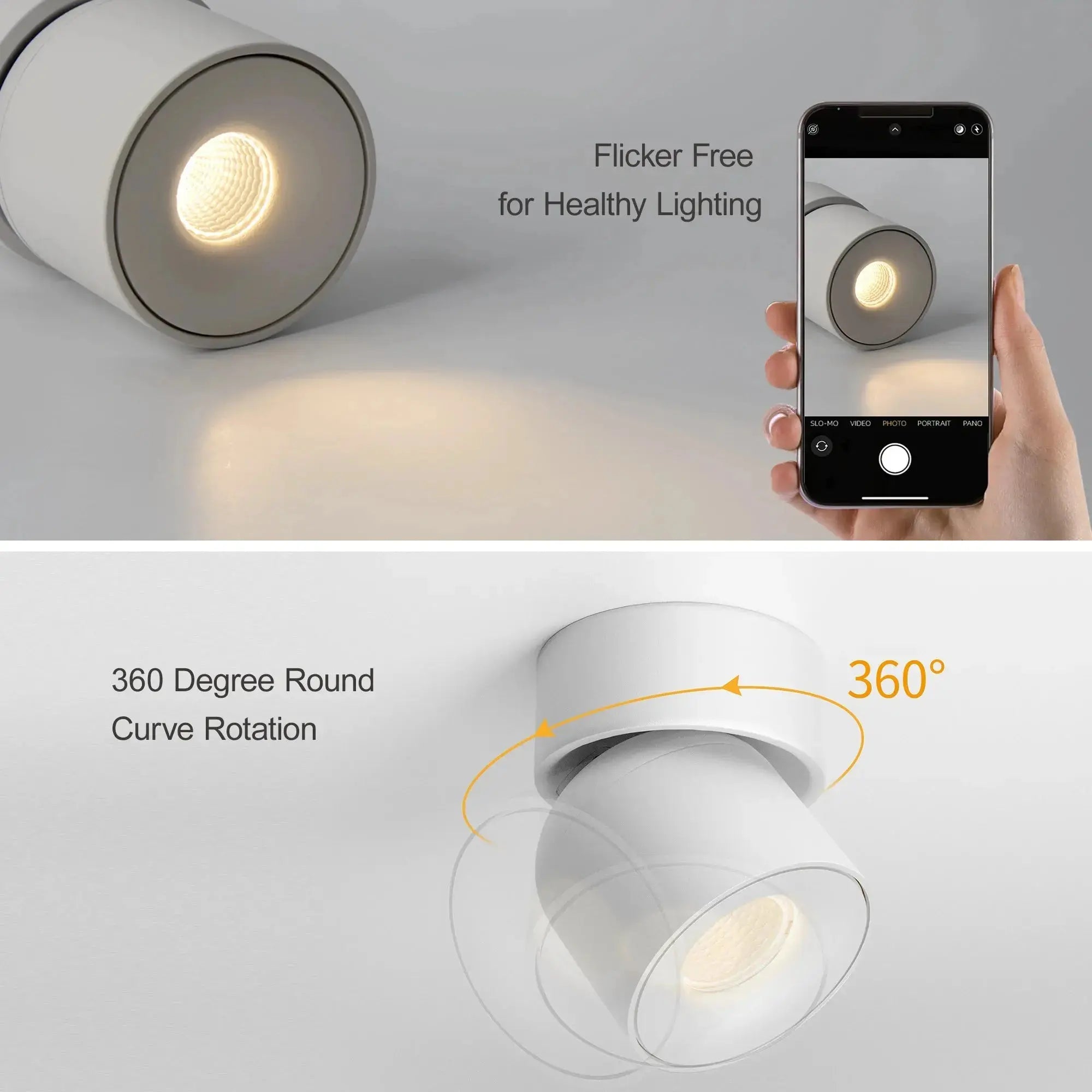 Dimmable 360° rotatable LED spotlight - Lysa Lampasa.com