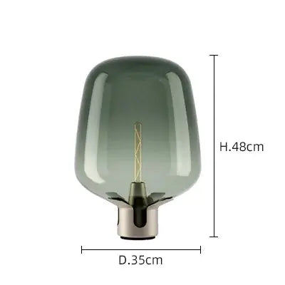 Jens – Modern Italian Blown Glass LED Table Lamp with Sleek Design Kozyled