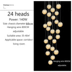 Modern Dimmable LED Spiral Staircase Chandelier Espen SPINGAR.COM