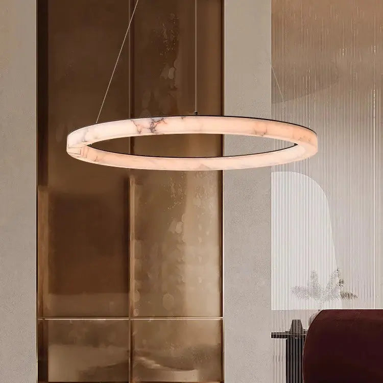 Aron – Modern Dimmable LED Pendant Light with Elegant Marble Lampasa.com