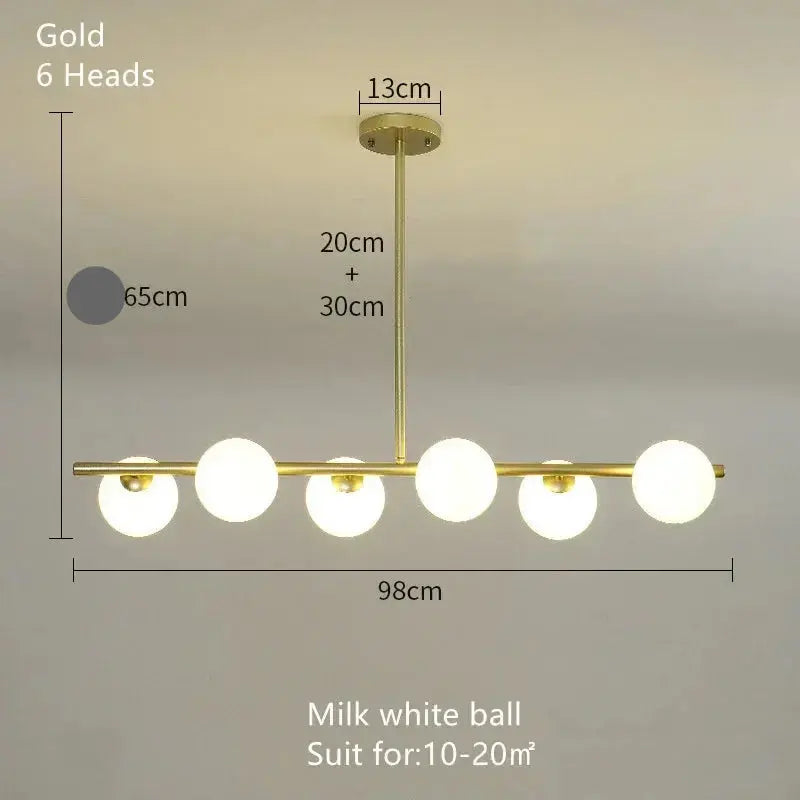 Edvin – Modern Glass Ball LED Pendant Light for Dining Tables and Bars Kozyled.com